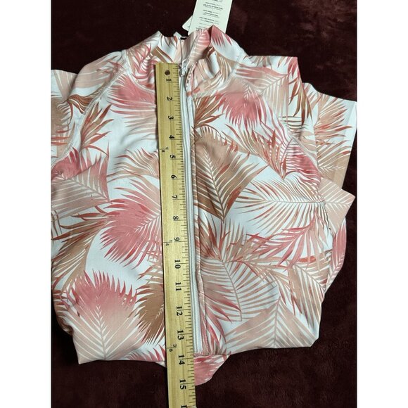 Women M Long Sleeve Rash Guard SwimDress Thumb Holes zippered with skirt/shorts - Picture 6 of 14